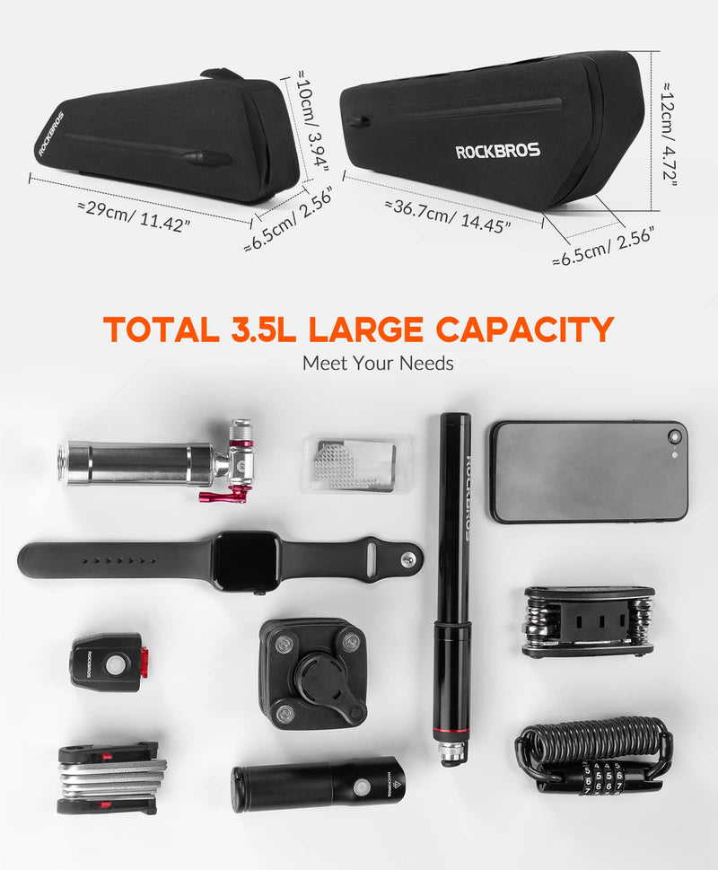 Load image into Gallery viewer, ROCKBROS Bike Top Tube Bag Bike Frame Bag For Super 73Waterproof  2 pieces combi
