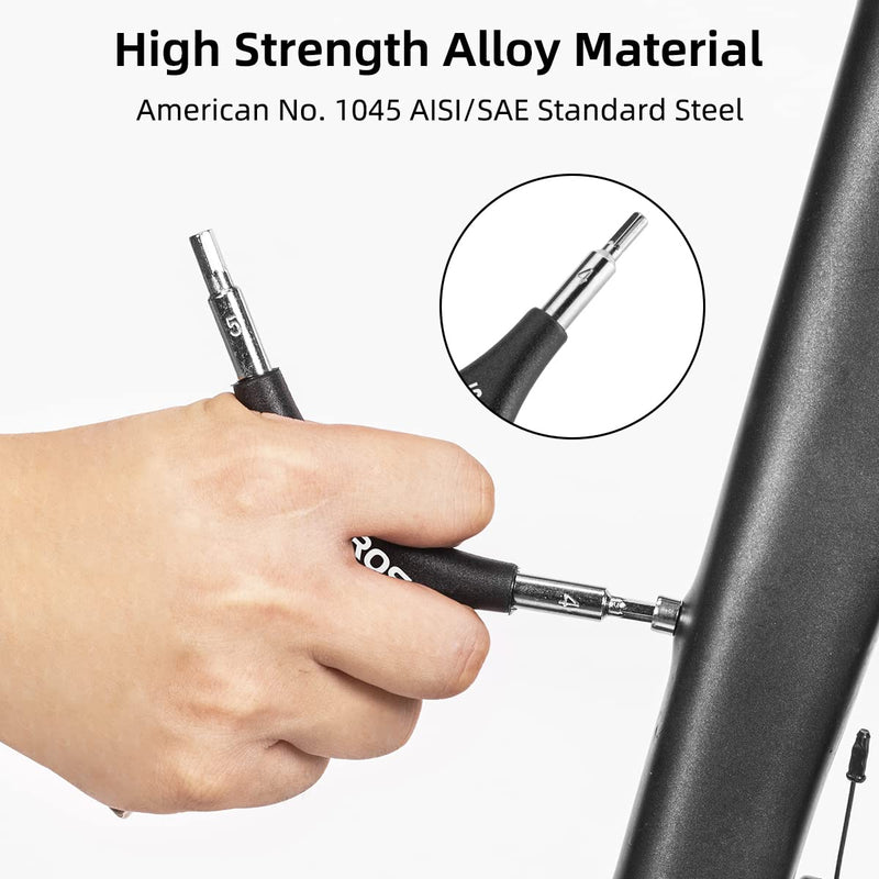 Load image into Gallery viewer, ROCKBROS 3-in-1 Allen Hex Wrench Set, 4/5/6mm Sizes, Black Silver, Steel and PVC
