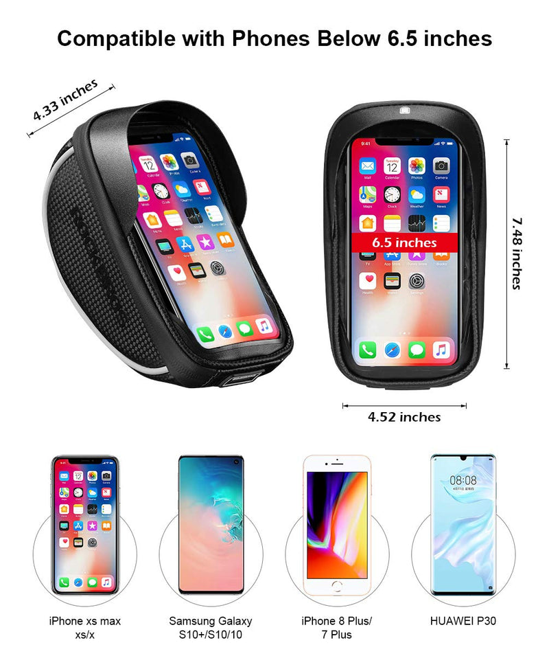 Load image into Gallery viewer, ROCKBROS Bike Front Frame HandlebarWaterproof Bag below 6.5"
