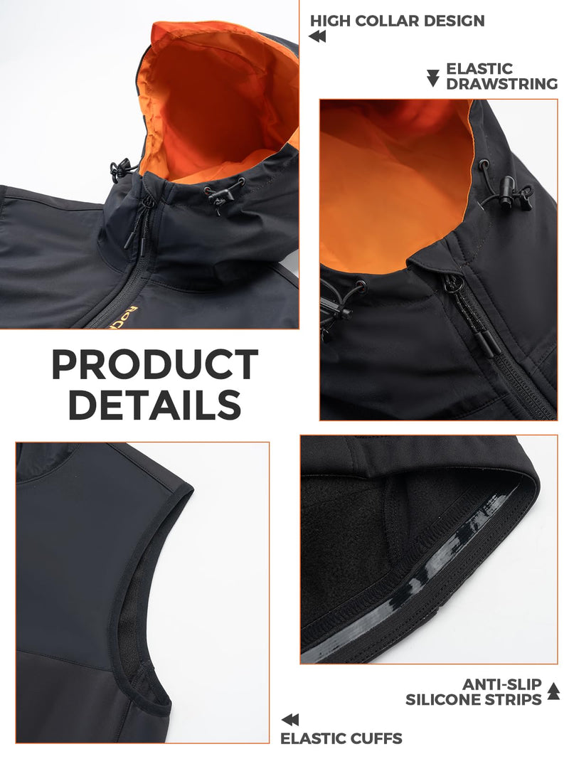 Load image into Gallery viewer, ROCKBROS Men's Winter Cycling Vest, Fleece-Lined, Windproof, Warm Sleeveless Jacket
