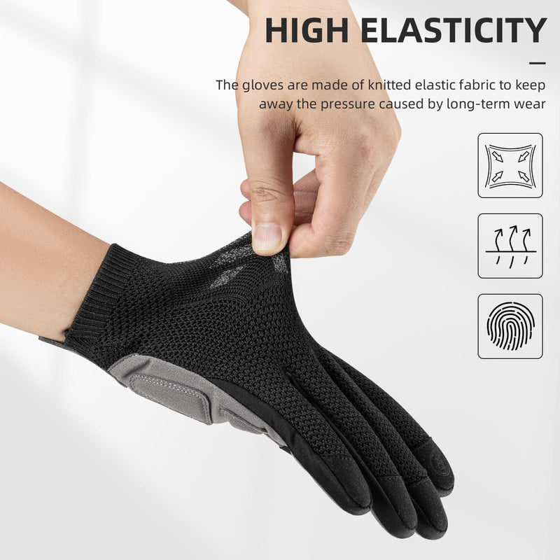 Load image into Gallery viewer, ROCKBROS Men's Mountain Bike Gloves Touch Screen Anti-Slip Full Finger MTB Gloves
