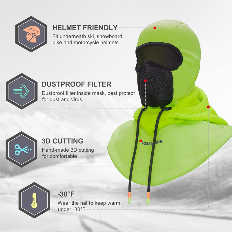 Load image into Gallery viewer, ROCKBROS Ski Balaclava Thermal Fleece Balaclava for Cold Weather Winter Men
