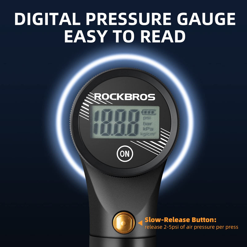 Load image into Gallery viewer, ROCKBROS Bike Tire Shock Mini Pump 320PSI High Pressure
