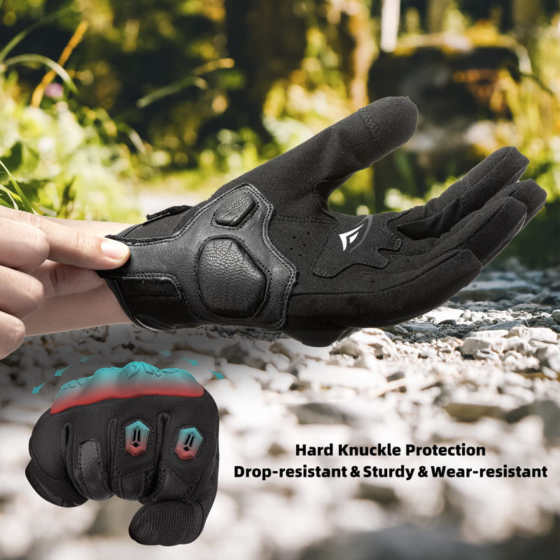 Load image into Gallery viewer, ROCKBROS Summer Motorcycle Gloves - Breathable, Touchscreen Hard Knuckle Gloves for Men Women
