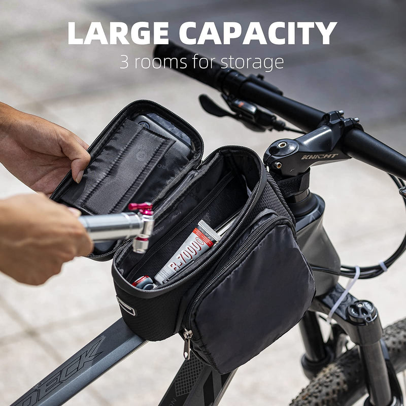 Load image into Gallery viewer, ROCKBROS Bike Phone Mount Frame Bag Bike Bicycle Phone Holder with Side Bags
