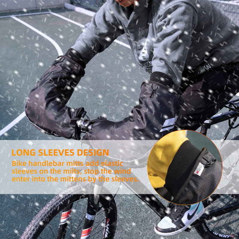 Load image into Gallery viewer, ROCKBROS Thinsulate Windproof Thermal Mountain Bike Handlebar Mittens
