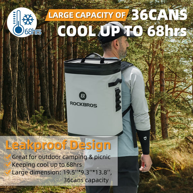 Load image into Gallery viewer, ROCKBROS Soft Cooler Waterproof 36 Can Insulated Leak Proof Soft Backpack
