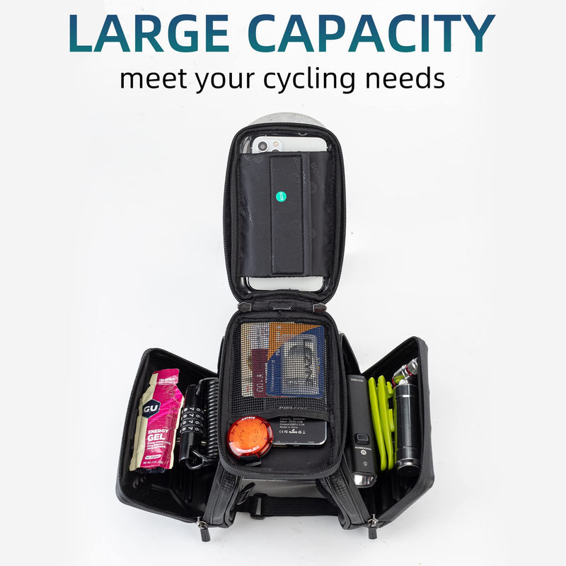Load image into Gallery viewer, ROCKBROS Bike  Waterproof Front Frame Pouch Top Tube Handlebar Bag Below 6.2”/5.8”
