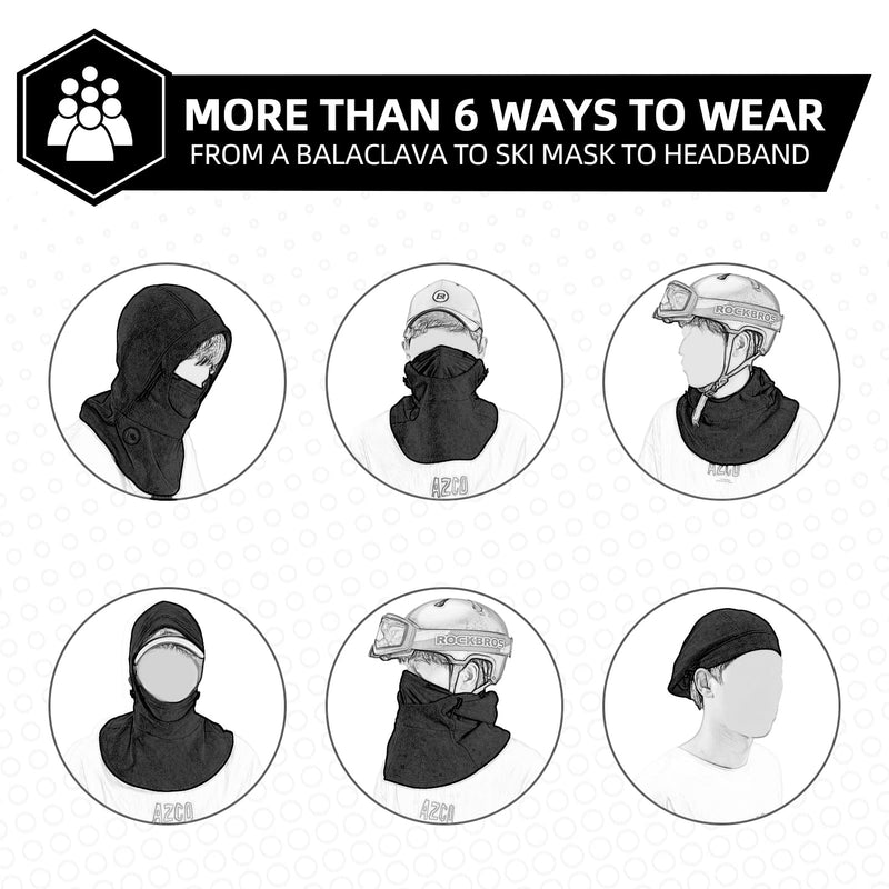 Load image into Gallery viewer, ROCKBROS Ski Mask Thermal Fleece Balaclava Winter Face Cover for Men Women

