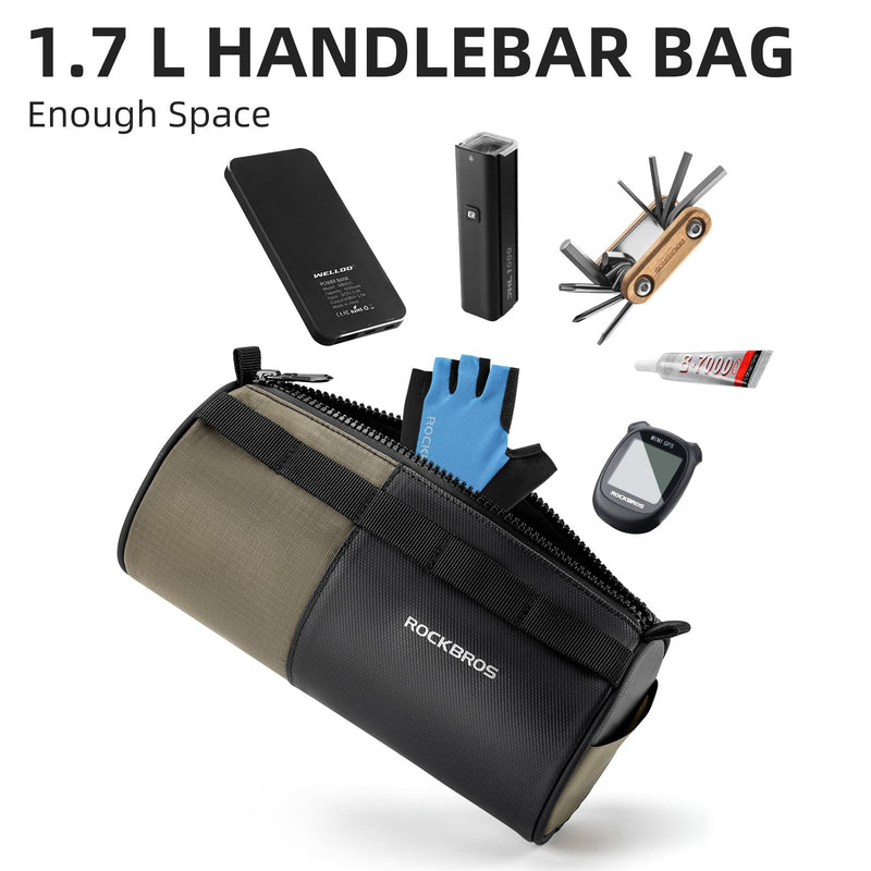 Load image into Gallery viewer, ROCKBROS Bike Handlebar Bag with Shoulder Strap for Road, Mountain Gravel Bikes
