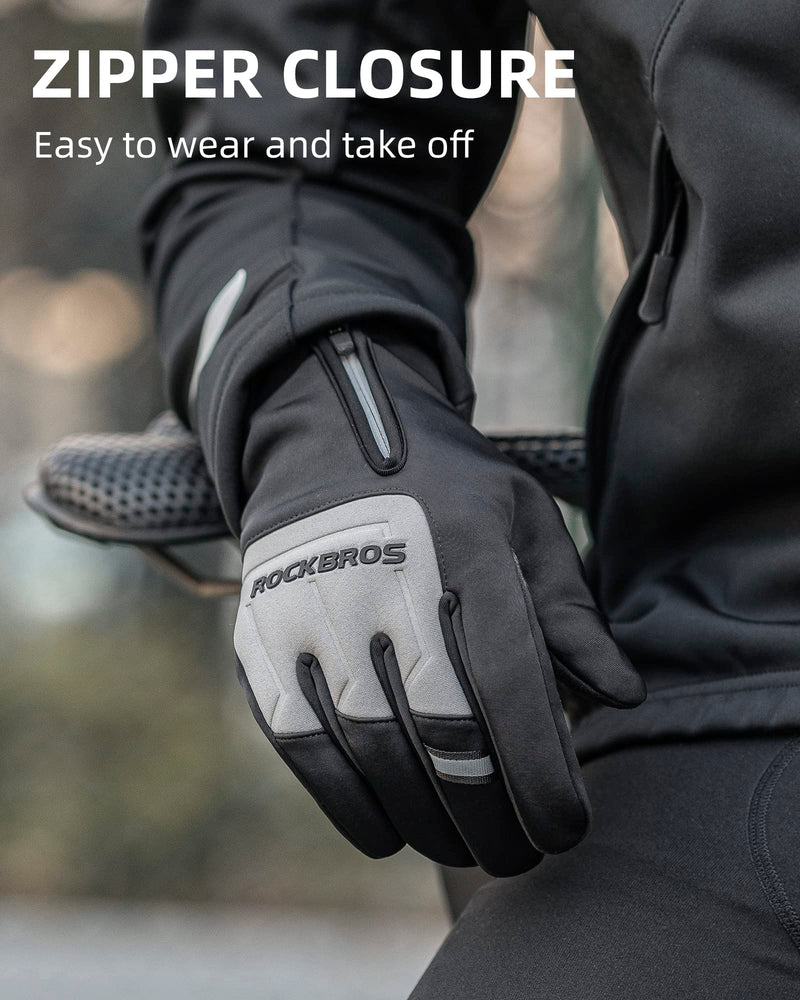 Load image into Gallery viewer, ROCKBROS Winter Cycling Thermal Running Ski Touchscreen Snow Gloves for Outdoor Sports

