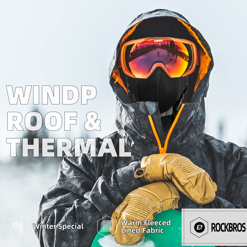 Load image into Gallery viewer, ROCKBROS Thermal Ski Mask, Windproof Fleece Balaclava for Cold Weather, Ski Face Mask for Men
