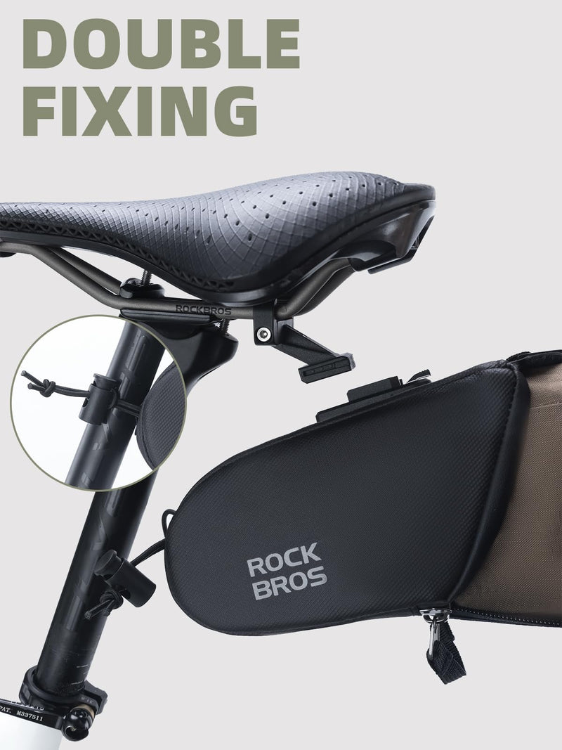 Load image into Gallery viewer, ROCKBROS Bike Saddle Bag, Bike Seat Bag With Bucket Quick Release 0.8-1.3L
