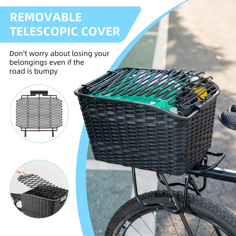 Load image into Gallery viewer, ROCKBROS Bike Basket Rear Durable 30L Lightweight Cargo Basket Easy to Install
