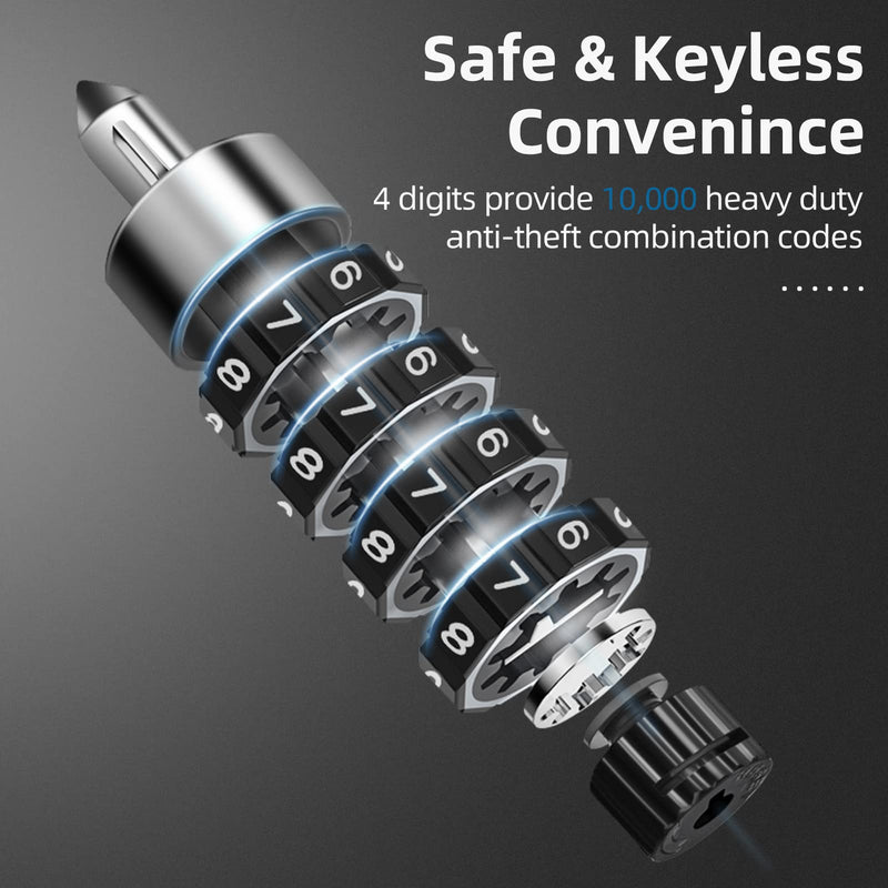 Load image into Gallery viewer, ROCKBROS 3.2FT Heavy Duty Bike Chain Lock Anti-Theft Security Lock Resettable Combination 2 Keys
