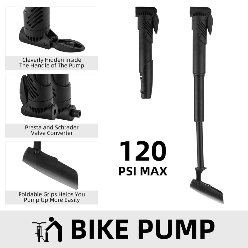 Load image into Gallery viewer, ROCKBROS Bike Tool Kit with Tire Pump, Multi-Function Tool, Patches, Portable Repair Bag
