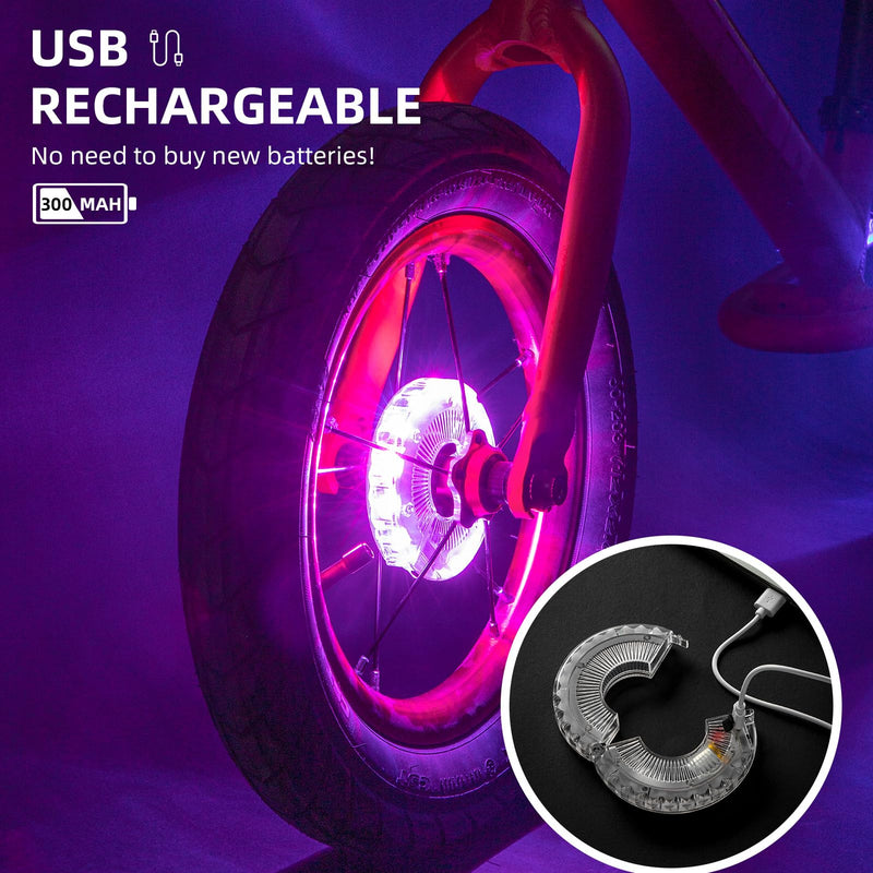 Load image into Gallery viewer, Bike Wheel Light USB
