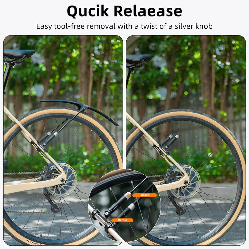 Load image into Gallery viewer, ROCKBROS Adjustable Bike Fenders Set for Road Bikes Easy Install
