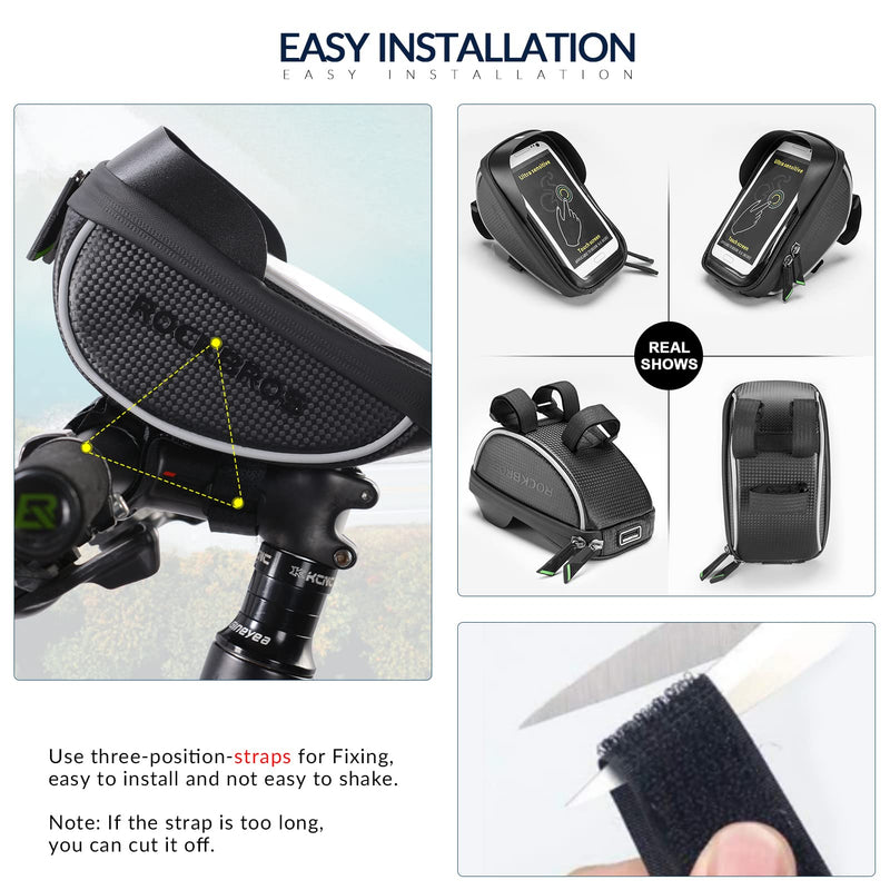 Load image into Gallery viewer, ROCKBROS Bike Front Frame HandlebarWaterproof Bag below 6.5"
