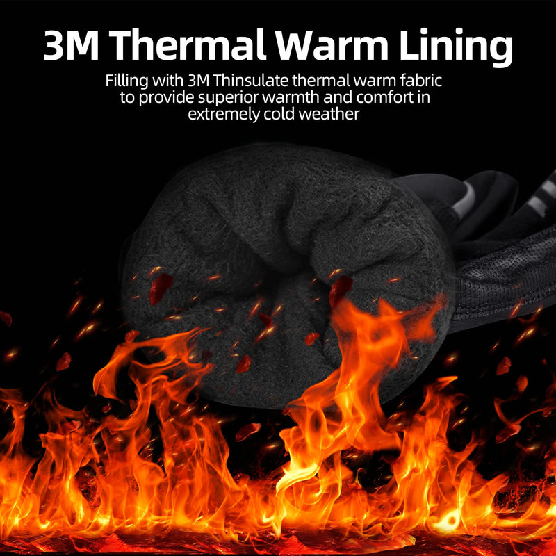 Load image into Gallery viewer, ROCKBROS Winter Ski Gloves Waterproof 3M Thinsulate Touch Screen Thermal Gloves for Men  Women
