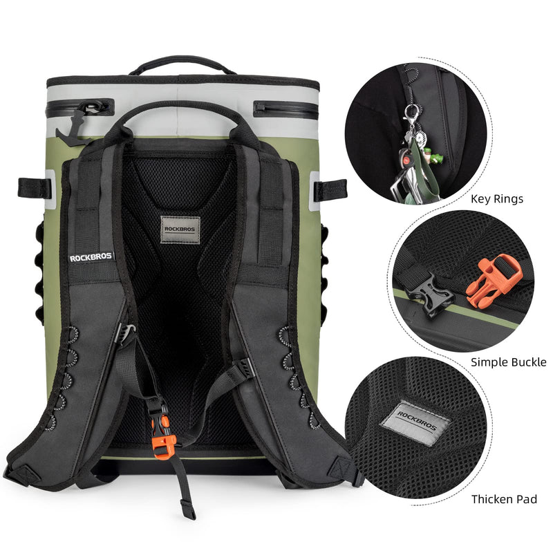 Load image into Gallery viewer, ROCKBROS Soft Cooler Waterproof 36 Can Insulated Leak Proof Soft Backpack
