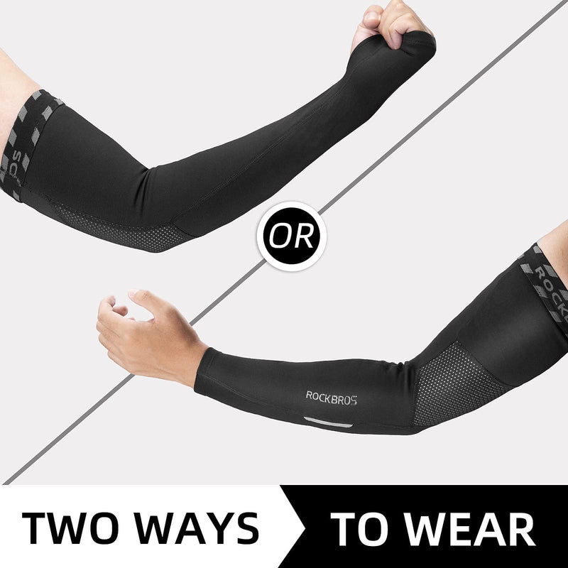 Load image into Gallery viewer, ROCKBROS Arm Warmers Thermal Arm Sleeves with Thumb Holes for Men Women
