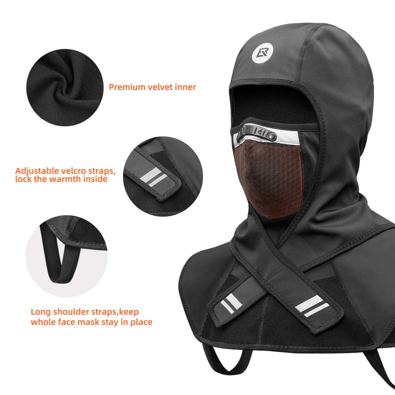 Load image into Gallery viewer, ROCKBROS Men Windproof Thermal Fleece Balaclava Ski Mask Winter Cycling  Motorcycle Gear
