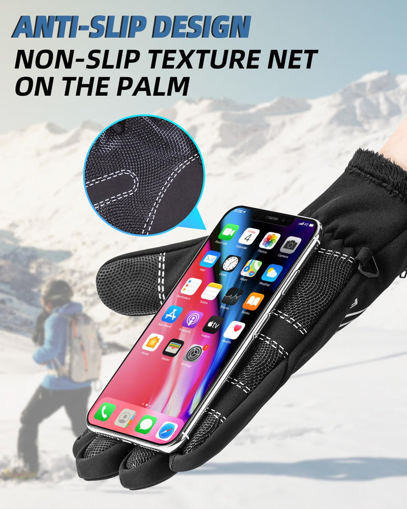 Load image into Gallery viewer, ROCKBROS Winter Cycling Gloves, Water-Resistant, Touch Screen, Anti-Slip Full Finger Gloves
