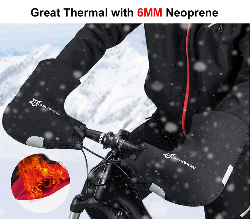 Load image into Gallery viewer, ROCKBROS Handlebar Mittens - Cold Weather Windproof MTB Bar Covers
