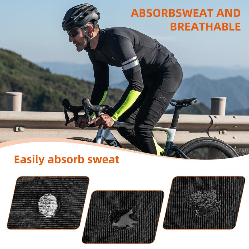 Load image into Gallery viewer, ROCKBROS Thermal Compression Arm Warmers for Men, Cycling Arm Sleeves for Winter Outdoor Activities
