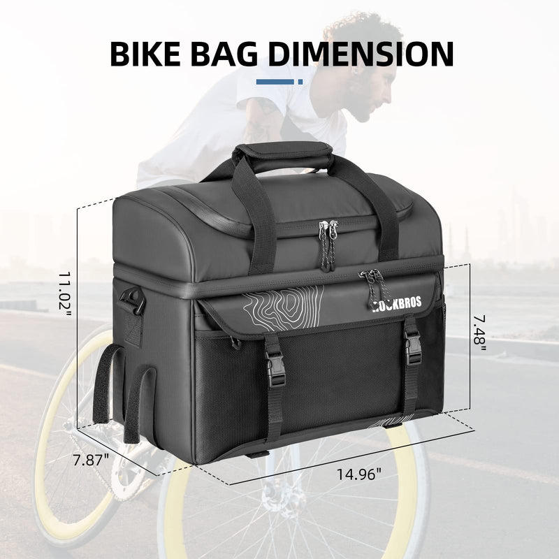 Load image into Gallery viewer, ROCKBROS Bike Trunk Cooler Bag Bicycle Rack Rear Seat Carrier Insulated Panniers 11L
