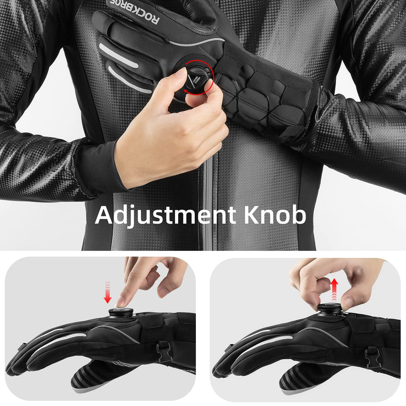 Load image into Gallery viewer, ROCKBROS Winter Gloves for Men Full Finger Touchscreen Cycling Gloves for Hiking Motorcycle

