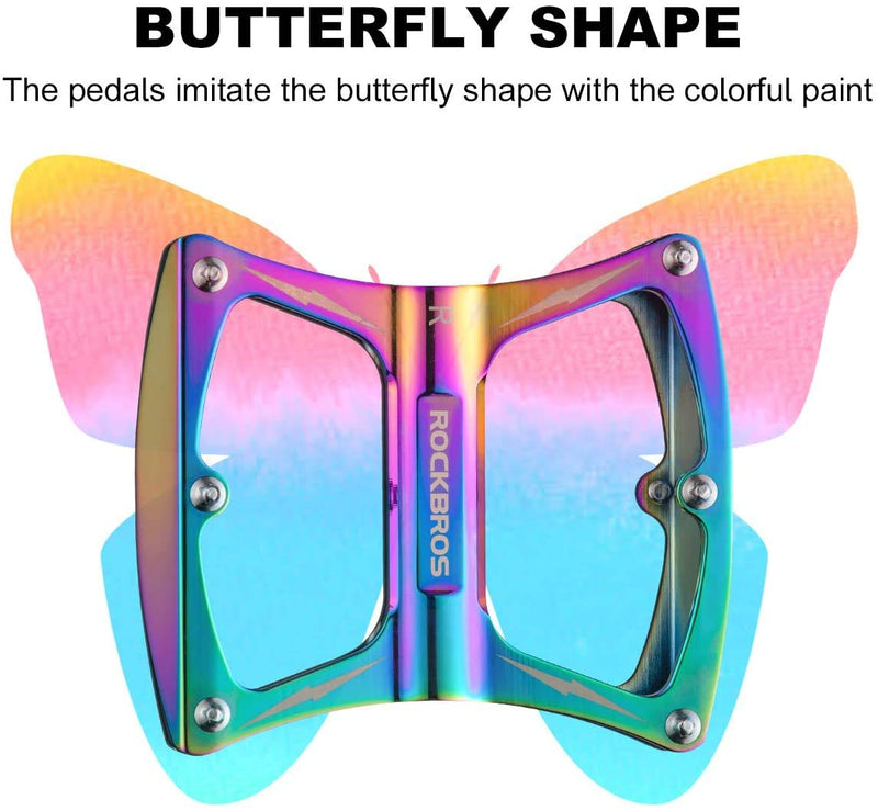 Load image into Gallery viewer, ROCKBROS Colorful MTB Bike Pedals Durable Aluminum Anti-Skid 3 Bearings 9/16" Platform
