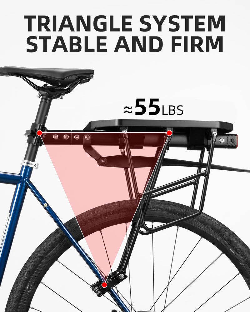 Load image into Gallery viewer, ROCKBROS Quick Release Rear Bike Cargo Rack, Adjustable for 26”-29” Mountain Bikes
