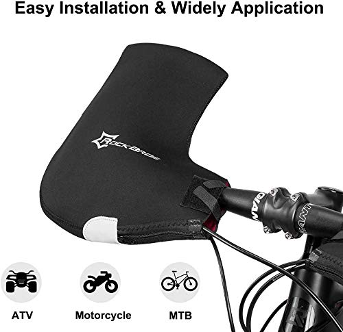 Load image into Gallery viewer, ROCKBROS Winter Bike Handlebar Mittens - Windproof Thermal Pogies for MTB

