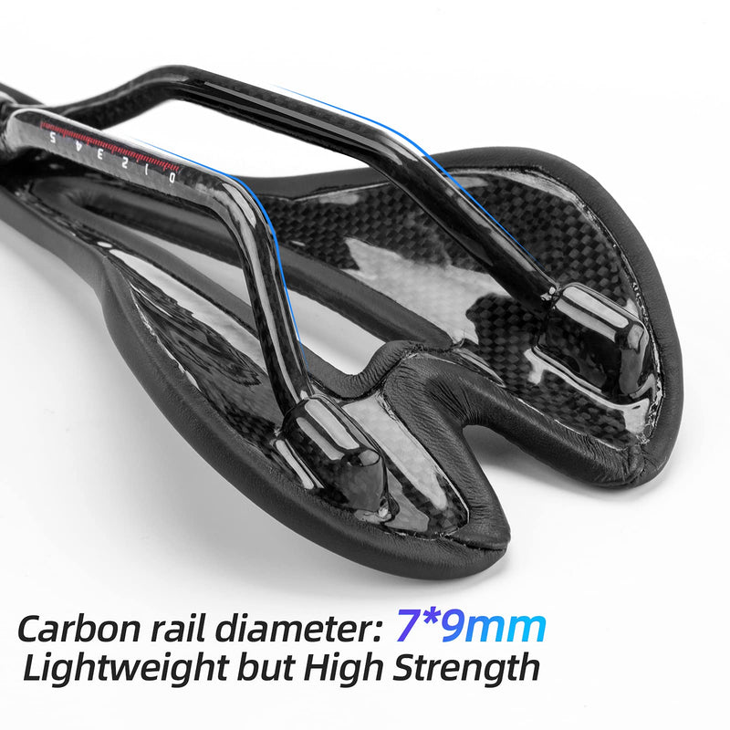 Load image into Gallery viewer, ROCKBROS Carbon Fiber Bike Saddle Lightweight Shock-Absorbing Comfort for Men Women"
