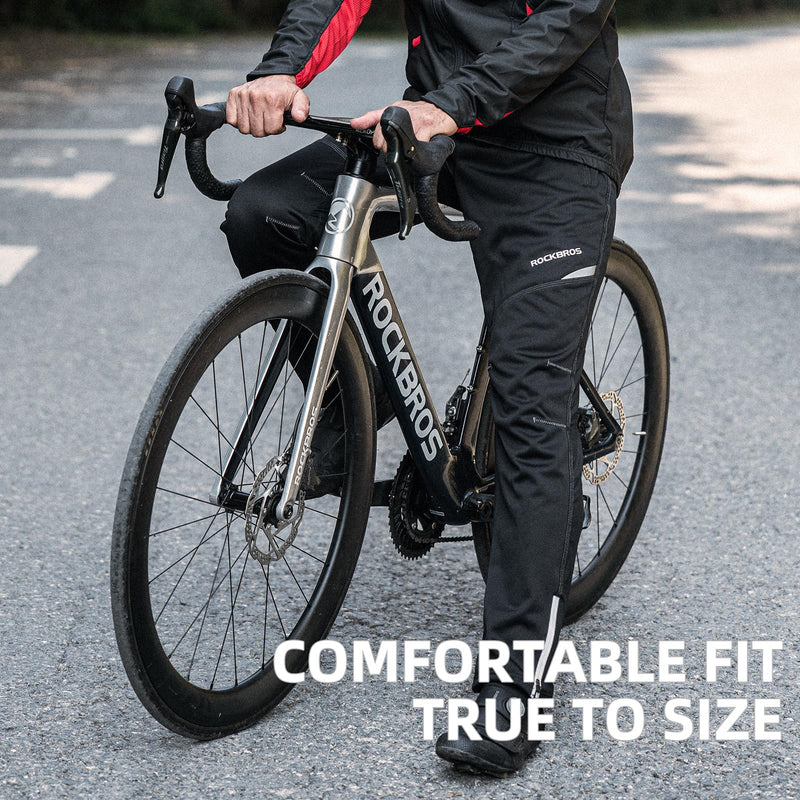 Load image into Gallery viewer, ROCKBROS Men's Windproof Thermal Cycling Pants - Winter Fleece for Biking, Running, Hiking
