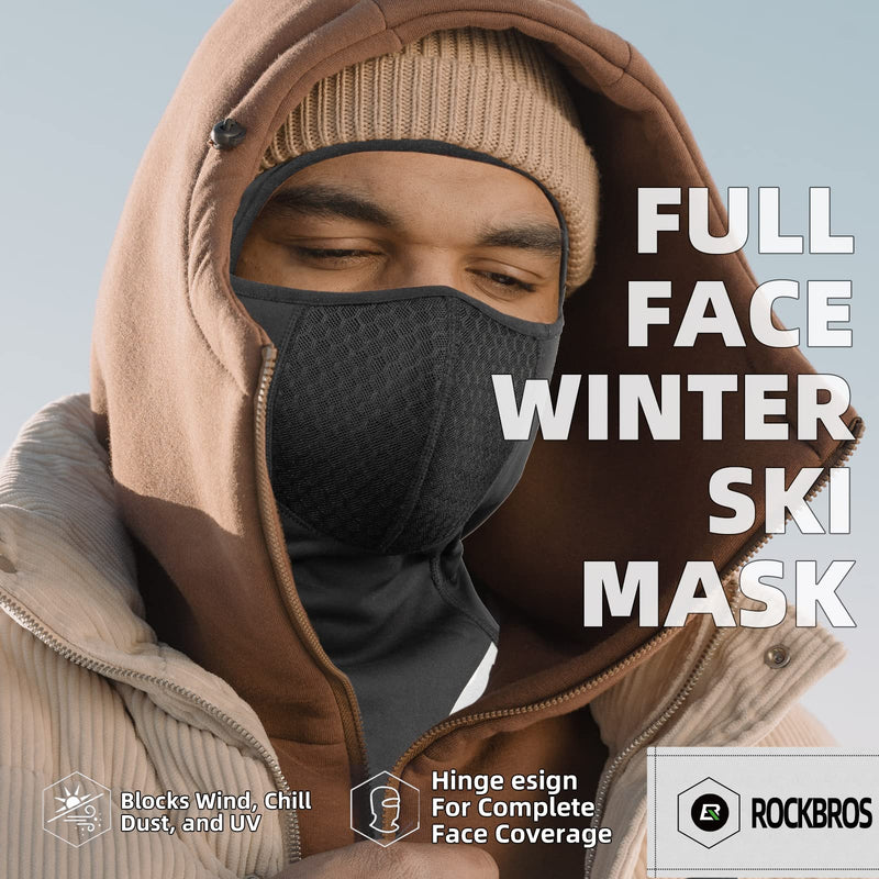 Load image into Gallery viewer, ROCKBROS Thermal Ski Mask, Windproof Fleece Balaclava for Cold Weather, Ski Face Mask for Men
