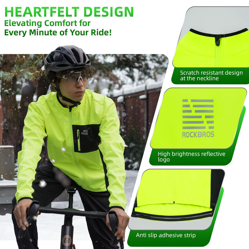 Load image into Gallery viewer, ROCKBROS Cycling Thermal Bike Jackets Winter Warm UP Breathable Windproof 3 Pockets
