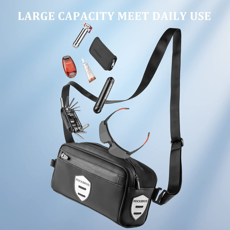 Load image into Gallery viewer, ROCKBROS Bike Handlebar  Front Frame Bag with Removable Shoulder Strap for Cycling

