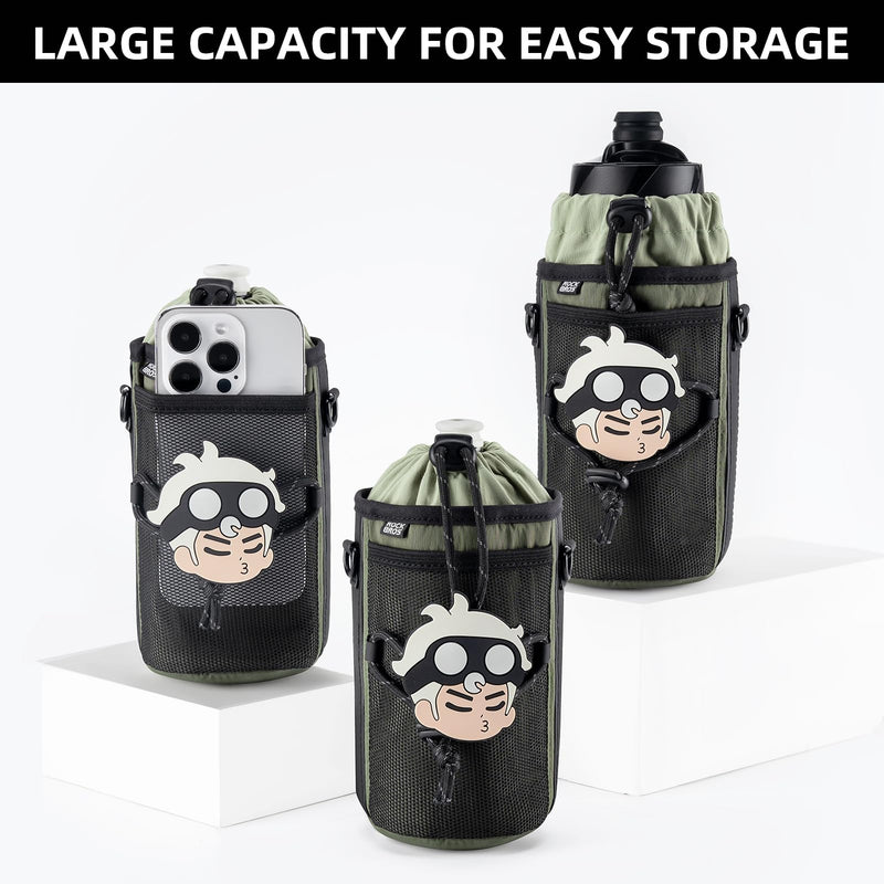 Load image into Gallery viewer, ROCKBROS Bike Water Bottle Holder with Mesh Pockets for Kids Adults
