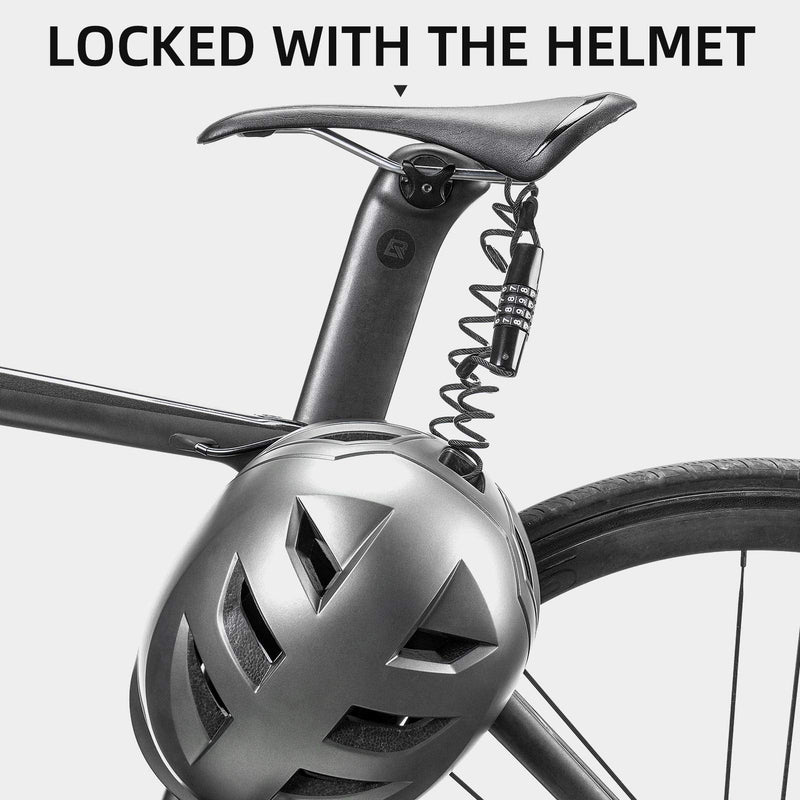 Load image into Gallery viewer, ROCKBROS Retractable Luggage Helmet  Lock 4 Digit Little  Black, 2Pcs

