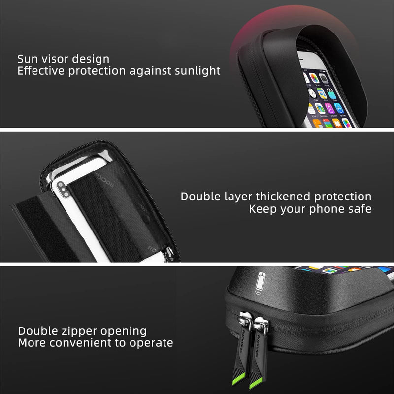 Load image into Gallery viewer, ROCKBROS Waterproof Bike Top Tube Bag - Phone Bag for 6.2” &amp; Under

