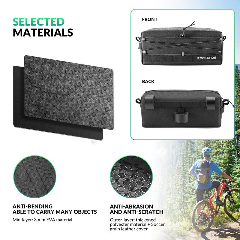 Load image into Gallery viewer, ROCKBROS Waterproof Bike Handlebar Bag Front Frame Storage Bag with Shoulder Strap
