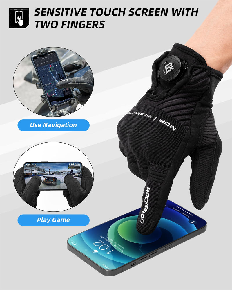 Load image into Gallery viewer, ROCKBROS Motorcycle Gloves for Men Women Touchscreen Hard Knuckles Breathable MTB
