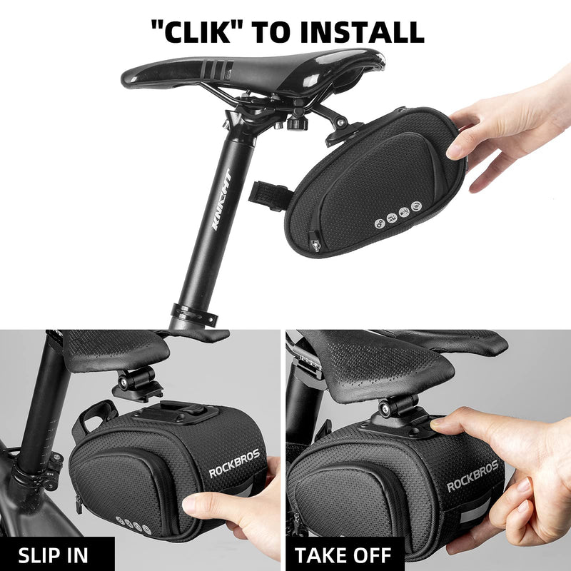 Load image into Gallery viewer, ROCKBROS Bike Saddle Bag Under Seat with Adjustable Mounting, Large Storage Pouch
