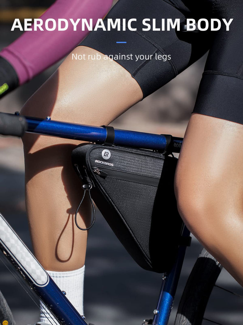 Load image into Gallery viewer, ROCKBROS Reflective Bike Frame Bag with Mesh Side Pockets, 1.5L
