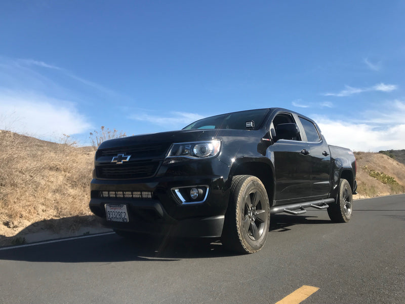 Load image into Gallery viewer, 32" Lower Bumper Hidden LED Light Bar Brackets Kit For 2014-2022 Chevy Colorado
