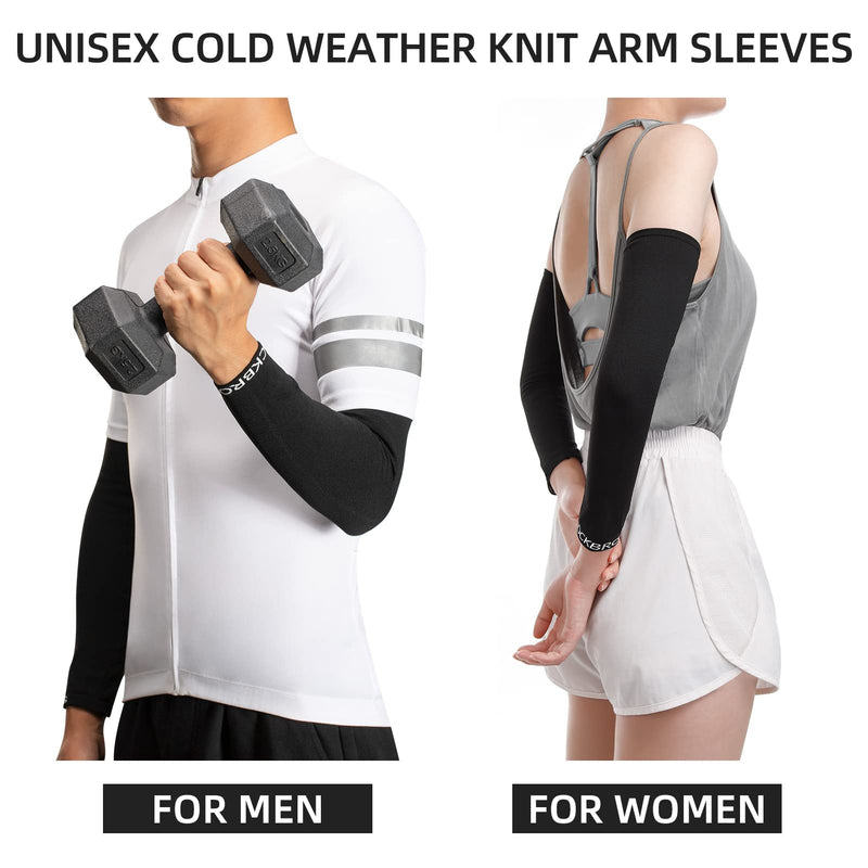 Load image into Gallery viewer, ROCKBROS Cycling Arm Warmers for Men and Women Thermal Knit Arm Sleeves for Running Football Driving
