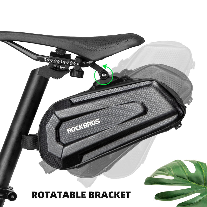 Load image into Gallery viewer, ROCKBROS Bike Bicycle 1.7L Saddle Seat Bag 3D Hard Shell with Silver Reflective Strip
